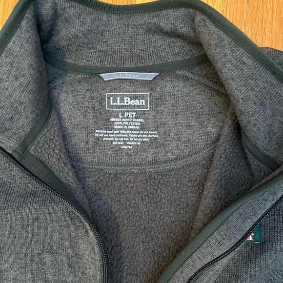 LL bean sweater fleece full zip jacket (green) - Picture 2 of 4
